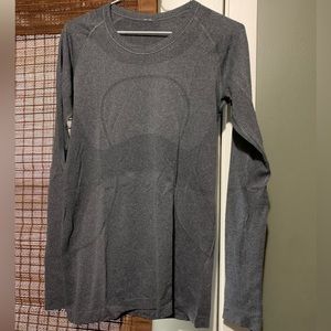 2 Gray lululemon size 6 Swiftly tech long sleeve shirts in good used condition